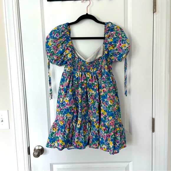 & merci Small blue floral sweetheart mini dress - Picture 6 of 8